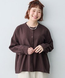 anyfee（エニフィー）の「【anyfee/大きいサイズ】ウーリッシュペプラムシャツ/イージーケア《セットアップ対応/上下別売り》（シャツ/ブラウス）」