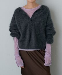 サイドギャザーチュールカットソー