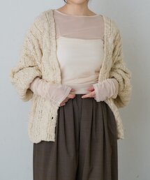 サイドギャザーチュールカットソー