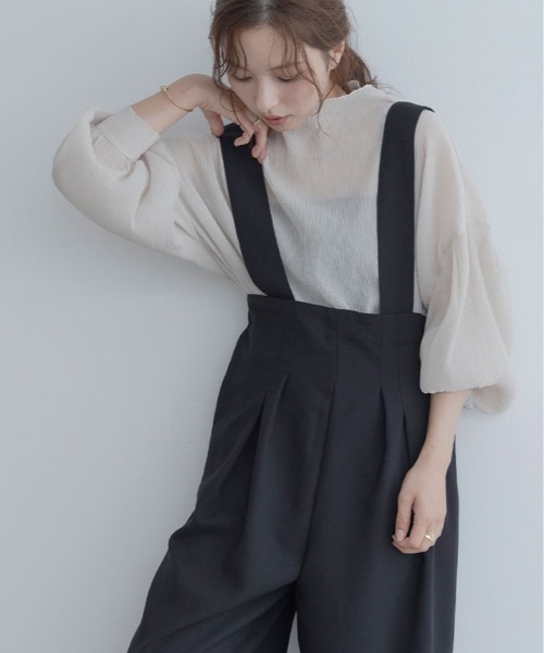 maviru(マヴィル)の「ハイウエスト タック サロペット(サロペット/オーバーオール・レディース・ブラウン系その他/ブラウン系その他2/ブラック/チャコール・M/L)」の20枚目の写真