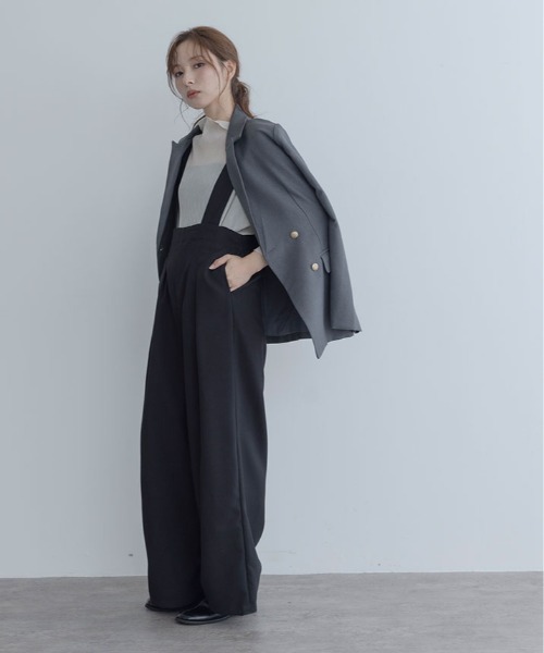 maviru(マヴィル)の「ハイウエスト タック サロペット(サロペット/オーバーオール・レディース・ブラウン系その他/ブラウン系その他2/ブラック/チャコール・M/L)」の21枚目の写真