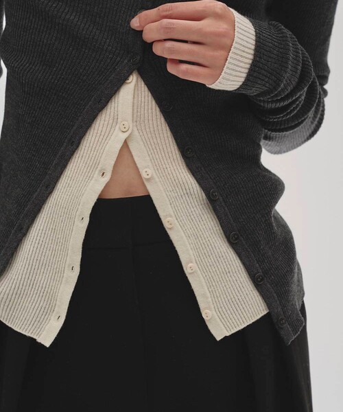 TODAYFUL（トゥデイフル）の「[TODAYFUL/トゥデイフル]Silkwool Knit Cardigan/シルクウール ニットカーディガン（カーディガン/ボレロ・レディース・ブラウン/グレー/ホワイト・FREE）」の8枚目の写真