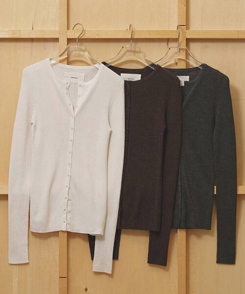 TODAYFUL（トゥデイフル）の「[TODAYFUL/トゥデイフル]Silkwool Knit Cardigan/シルクウール ニットカーディガン（カーディガン/ボレロ・レディース・ブラウン/グレー/ホワイト・FREE）」の14枚目の写真