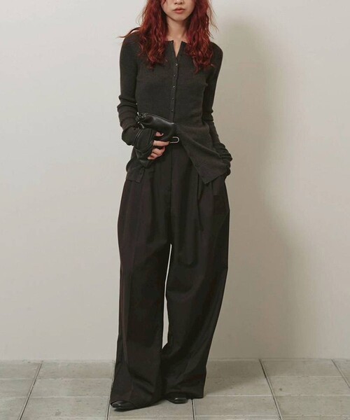 TODAYFUL（トゥデイフル）の「[TODAYFUL/トゥデイフル]Silkwool Knit Cardigan/シルクウール ニットカーディガン（カーディガン/ボレロ・レディース・ブラウン/グレー/ホワイト・FREE）」の15枚目の写真