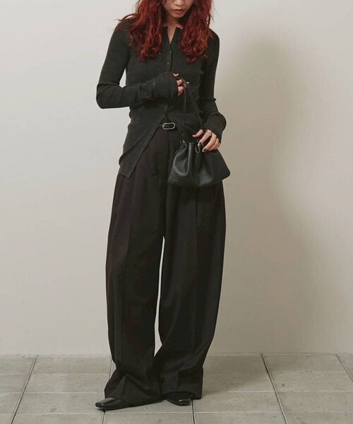 TODAYFUL（トゥデイフル）の「[TODAYFUL/トゥデイフル]Silkwool Knit Cardigan/シルクウール ニットカーディガン（カーディガン/ボレロ・レディース・ブラウン/グレー/ホワイト・FREE）」の16枚目の写真