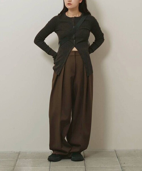 TODAYFUL（トゥデイフル）の「[TODAYFUL/トゥデイフル]Silkwool Knit Cardigan/シルクウール ニットカーディガン（カーディガン/ボレロ・レディース・ブラウン/グレー/ホワイト・FREE）」の19枚目の写真