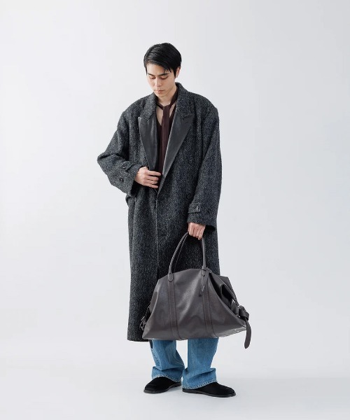 SUBLATIONS(サブレーションズ)の「【SUBLATIONS】GOTHAM CHESTER COAT .16(チェスターコート・メンズ・グレー/グレイッシュベージュ・2)」の7枚目の写真