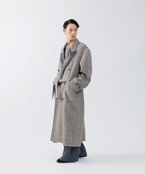 SUBLATIONS(サブレーションズ)の「【SUBLATIONS】GOTHAM CHESTER COAT .16(チェスターコート・メンズ・グレー/グレイッシュベージュ・2)」の12枚目の写真