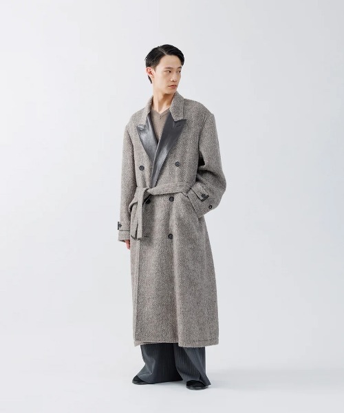 SUBLATIONS(サブレーションズ)の「【SUBLATIONS】GOTHAM CHESTER COAT .16(チェスターコート・メンズ・グレー/グレイッシュベージュ・2)」の11枚目の写真
