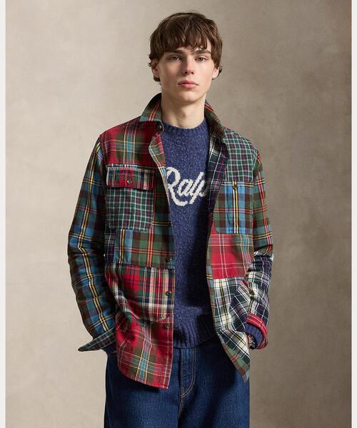 POLO RALPH LAUREN(ポロ ラルフ ローレン)の「クラシック フィット パッチワーク チェック オックスフォード シャツ(シャツ/ブラウス・メンズ・マルチ・L/M/S/XL/XS/XXL)」の1枚目の写真