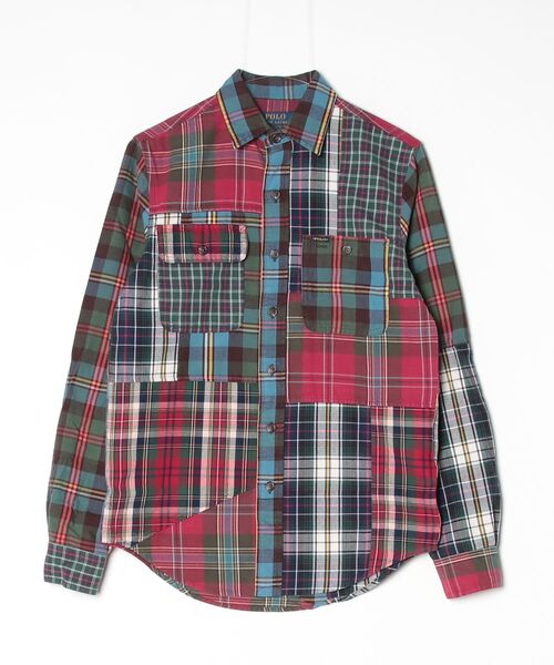 POLO RALPH LAUREN(ポロ ラルフ ローレン)の「クラシック フィット パッチワーク チェック オックスフォード シャツ(シャツ/ブラウス・メンズ・マルチ・L/M/S/XL/XS/XXL)」の7枚目の写真