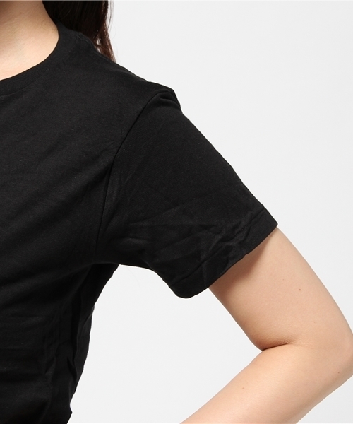 HANES(ヘインズ)の「【Hanes(HM1-F001)】プレミアムジャパンフィット(Tシャツ/カットソー・レディース・ブラック・S(1))」の6枚目の写真