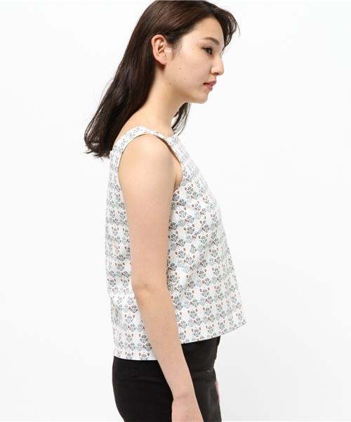 DOUBLE STANDARD CLOTHING（ダブルスタンダードクロージング）の「オリジナルドビーストレッチトップス（シャツ/ブラウス・レディース・グリーン系その他/ホワイト系その他・36/38）」の4枚目の写真
