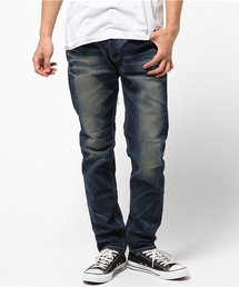 FLAT LIFE（フラットライフ）の「ホワイトウォッシュ加工テーパードデニムパンツ（デニムパンツ）」