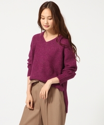 GLOBAL WORK | 3GゲージモヘヤVチュニック/727798(ニット/セーター)