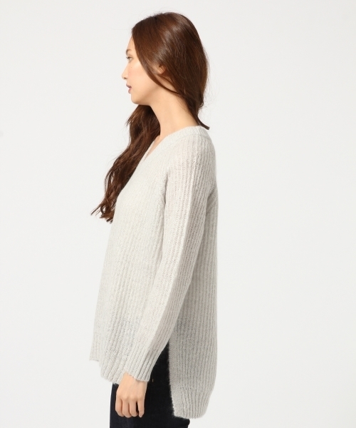 GLOBAL WORK（グローバルワーク）の「3GゲージモヘヤVチュニック/727798（ニット/セーター・レディース・ブルー/ピンク系その他/ネイビー/ライトグレー・MEDIUM/SMALL/LARGE）」の13枚目の写真