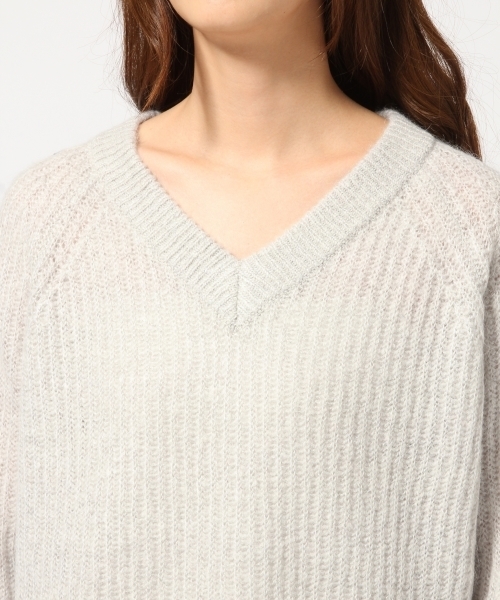 GLOBAL WORK（グローバルワーク）の「3GゲージモヘヤVチュニック/727798（ニット/セーター・レディース・ブルー/ピンク系その他/ネイビー/ライトグレー・MEDIUM/SMALL/LARGE）」の15枚目の写真