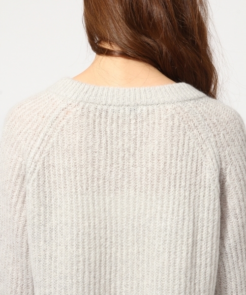 GLOBAL WORK（グローバルワーク）の「3GゲージモヘヤVチュニック/727798（ニット/セーター・レディース・ブルー/ピンク系その他/ネイビー/ライトグレー・MEDIUM/SMALL/LARGE）」の10枚目の写真