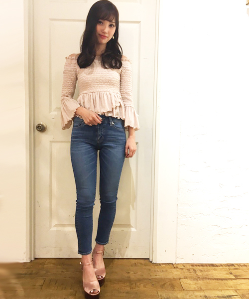 dazzlin（ダズリン）の「dazzlin ORIGINAL　Standard　SKINNY（デニムパンツ・レディース・インディゴブルー/ライトブルー・23inch/25inch/24inch）」の5枚目の写真