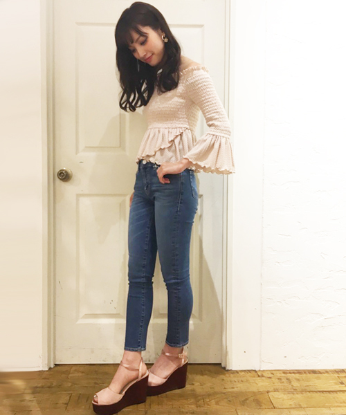 dazzlin（ダズリン）の「dazzlin ORIGINAL　Standard　SKINNY（デニムパンツ・レディース・インディゴブルー/ライトブルー・23inch/25inch/24inch）」の6枚目の写真