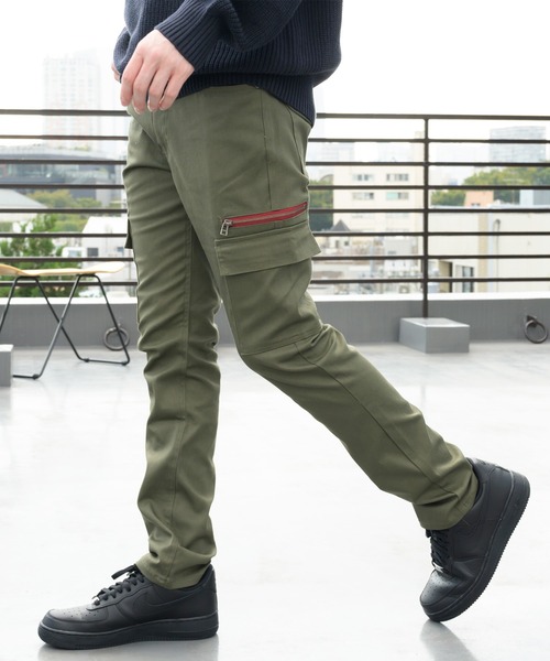 8(eight)(エイト)の「スキニーカーゴパンツ(カーゴパンツ・メンズ・ベージュ/グリーン系カモフラージュ/グレー系カモフラージュ/カーキ/ブラック/ライトグレー/チャコールグレー/ネイビー/ワイン/ホワイト・MEDIUM/LARGE/X-LARGE/SMALL)」の6枚目の写真