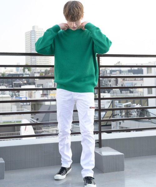 8(eight)(エイト)の「スキニーカーゴパンツ(カーゴパンツ・メンズ・ベージュ/グリーン系カモフラージュ/グレー系カモフラージュ/カーキ/ブラック/ライトグレー/チャコールグレー/ネイビー/ワイン/ホワイト・MEDIUM/LARGE/X-LARGE/SMALL)」の15枚目の写真