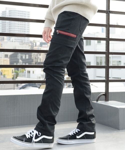 8(eight)(エイト)の「スキニーカーゴパンツ(カーゴパンツ・メンズ・ベージュ/グリーン系カモフラージュ/グレー系カモフラージュ/カーキ/ブラック/ライトグレー/チャコールグレー/ネイビー/ワイン/ホワイト・MEDIUM/LARGE/X-LARGE/SMALL)」の21枚目の写真