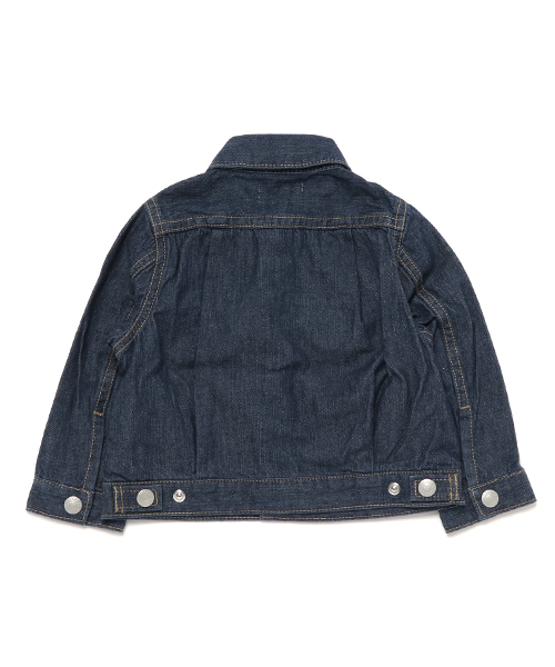 quoti use fith（クゥオティ　ユース　フィス）の「デニム長袖シャツジャンパー（デニムジャケット・キッズ・ブルー/ネイビー・110/130/90/100/120/80）」の3枚目の写真