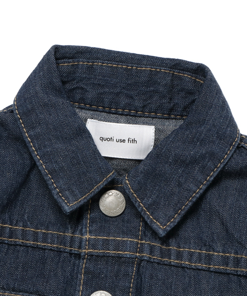 quoti use fith（クゥオティ　ユース　フィス）の「デニム長袖シャツジャンパー（デニムジャケット・キッズ・ブルー/ネイビー・110/130/90/100/120/80）」の4枚目の写真