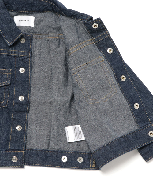 quoti use fith（クゥオティ　ユース　フィス）の「デニム長袖シャツジャンパー（デニムジャケット・キッズ・ブルー/ネイビー・110/130/90/100/120/80）」の7枚目の写真