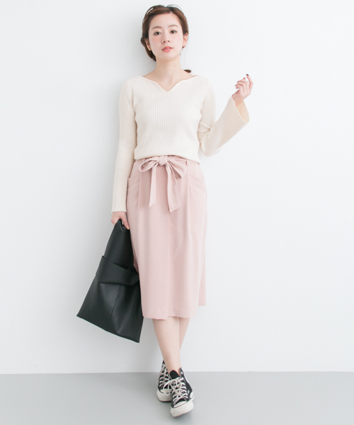 URBAN RESEARCH(アーバンリサーチ)の「 UR リブハートネックニット(ニット/セーター・レディース・オフホワイト/グレー/ピンク・FREE)」の16枚目の写真