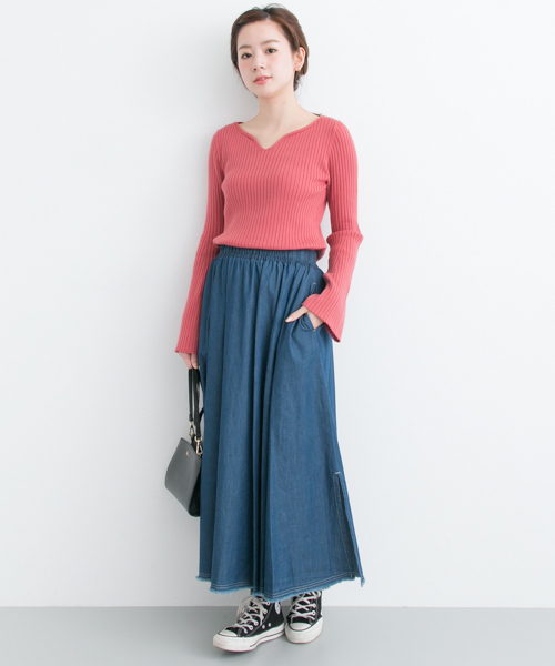 URBAN RESEARCH(アーバンリサーチ)の「 UR リブハートネックニット(ニット/セーター・レディース・オフホワイト/グレー/ピンク・FREE)」の17枚目の写真