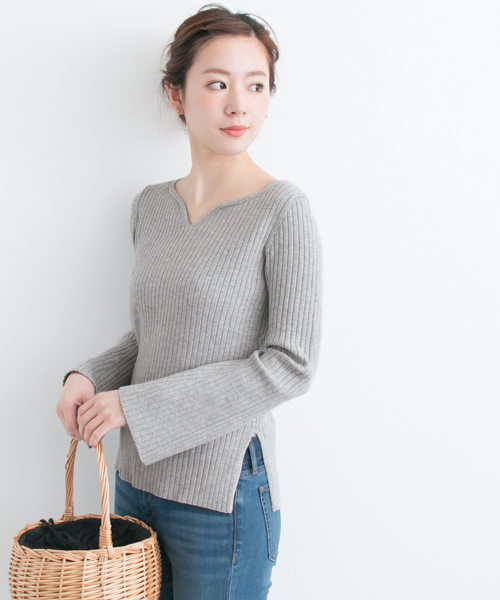 URBAN RESEARCH(アーバンリサーチ)の「 UR リブハートネックニット(ニット/セーター・レディース・オフホワイト/グレー/ピンク・FREE)」の18枚目の写真