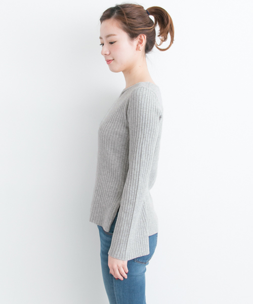 URBAN RESEARCH(アーバンリサーチ)の「 UR リブハートネックニット(ニット/セーター・レディース・オフホワイト/グレー/ピンク・FREE)」の12枚目の写真