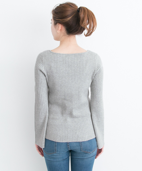 URBAN RESEARCH(アーバンリサーチ)の「 UR リブハートネックニット(ニット/セーター・レディース・オフホワイト/グレー/ピンク・FREE)」の13枚目の写真