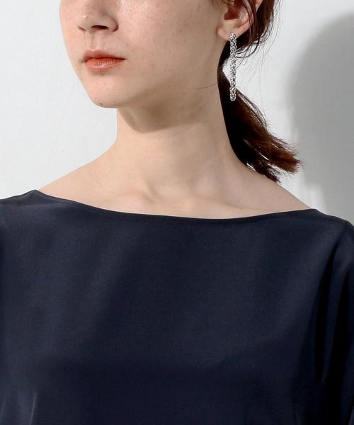 今季購入　ユナイテッドアローズ　ネイビー 半袖 ブラウス WEB限定 WARDROBE SMART】 Reflax オープンカラー シャツ