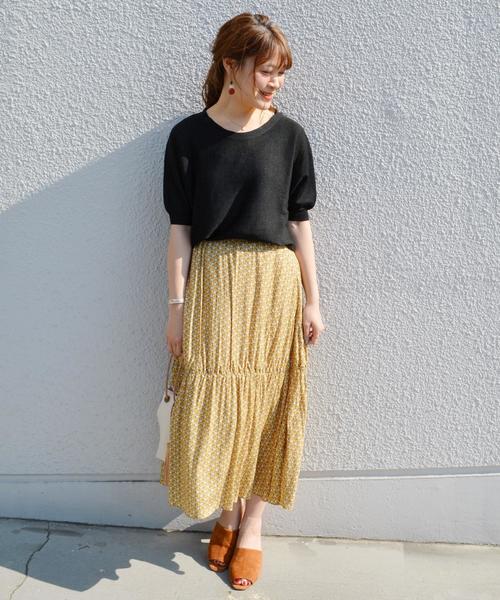 SHIPS（シップス）の「リネンショートスリーブプルオーバー◇（Tシャツ/カットソー・レディース・オレンジ/キャメル/ブラック・ONE SIZE）」の10枚目の写真