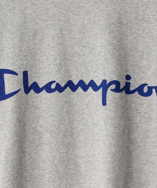coen（コーエン）の「Champion （チャンピオン）Vネックロングスリーブカットソー（Tシャツ/カットソー・レディース・ホワイト/ライトグレー・MEDIUM）」の7枚目の写真