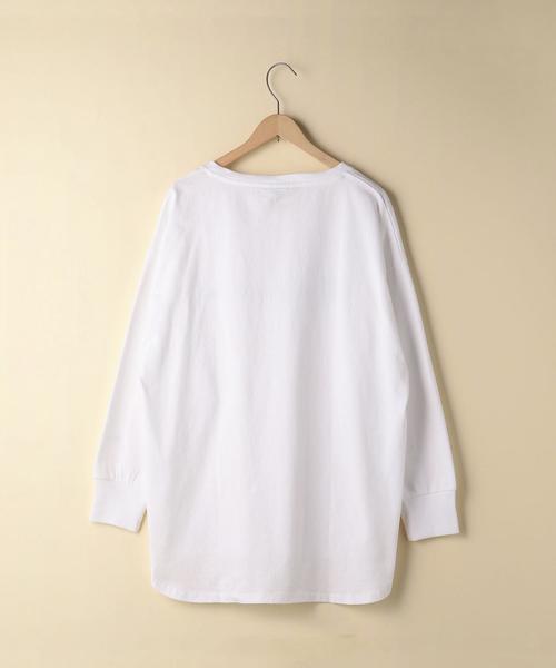 coen（コーエン）の「Champion （チャンピオン）Vネックロングスリーブカットソー（Tシャツ/カットソー・レディース・ホワイト/ライトグレー・MEDIUM）」の17枚目の写真