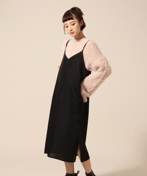 LOWRYS FARM（ローリーズファーム）の「シンプルストンワンピース　767764（ワンピース・レディース・ブラック/ブラック系その他/ブルー・LARGE/MEDIUM）」の2枚目の写真