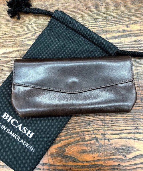 BICASH(ビカーシ)の「【BICASH/ビカーシ】レザーロングウォレット/#B616(財布)」|ダークブラウン