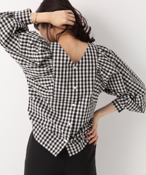 A part by（アパートバイ）の「【前後2WAY】CソデボリュームブラウスLS 780402（シャツ/ブラウス・レディース・ブラック/ブラウン/ライトグリーン/ナチュラル・FREE）」の7枚目の写真