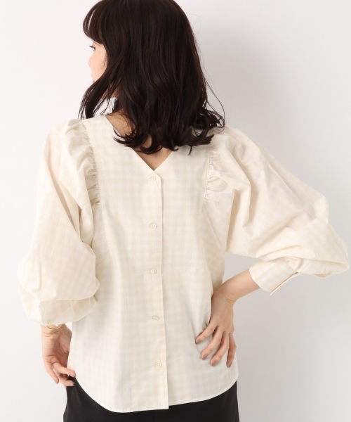 A part by（アパートバイ）の「【前後2WAY】CソデボリュームブラウスLS 780402（シャツ/ブラウス・レディース・ブラック/ブラウン/ライトグリーン/ナチュラル・FREE）」の8枚目の写真