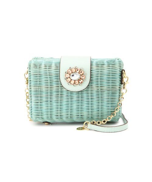 JILL by JILL STUART（ジルバイジルスチュアート）の「【CanCam 5月号掲載】カラービジューラタンショルダーバッグ（ショルダーバッグ・レディース・ホワイト/パープル/ライトグリーン・ﾌﾘ-）」の7枚目の写真