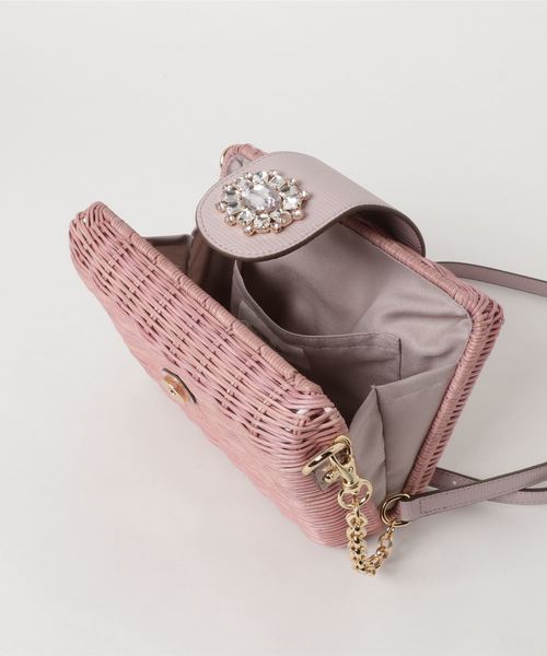 JILL by JILL STUART（ジルバイジルスチュアート）の「【CanCam 5月号掲載】カラービジューラタンショルダーバッグ（ショルダーバッグ・レディース・ホワイト/パープル/ライトグリーン・ﾌﾘ-）」の14枚目の写真