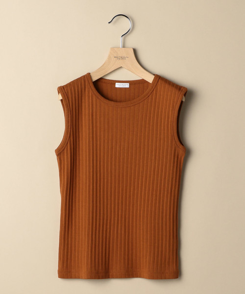 BEAUTY&YOUTH UNITED ARROWS（ビューティーアンドユースユナイテッドアローズ）の「BY スビンギザコットンリブノースリーブカットソー o（Tシャツ/カットソー・レディース・オレンジ系その他/ホワイト/ブラック・FREE）」の8枚目の写真