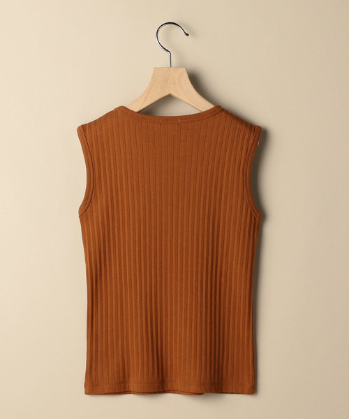 BEAUTY&YOUTH UNITED ARROWS（ビューティーアンドユースユナイテッドアローズ）の「BY スビンギザコットンリブノースリーブカットソー o（Tシャツ/カットソー・レディース・オレンジ系その他/ホワイト/ブラック・FREE）」の7枚目の写真