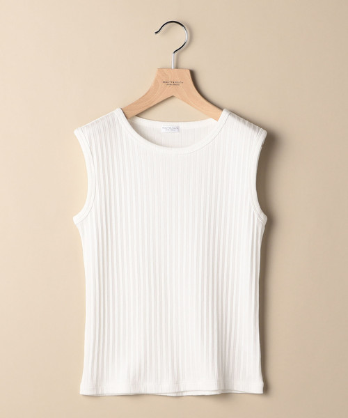 BEAUTY&YOUTH UNITED ARROWS（ビューティーアンドユースユナイテッドアローズ）の「BY スビンギザコットンリブノースリーブカットソー o（Tシャツ/カットソー・レディース・オレンジ系その他/ホワイト/ブラック・FREE）」の18枚目の写真