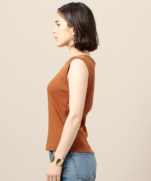 BEAUTY&YOUTH UNITED ARROWS（ビューティーアンドユースユナイテッドアローズ）の「BY スビンギザコットンリブノースリーブカットソー o（Tシャツ/カットソー・レディース・オレンジ系その他/ホワイト/ブラック・FREE）」の19枚目の写真