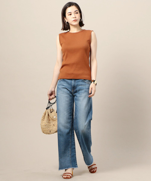 BEAUTY&YOUTH UNITED ARROWS（ビューティーアンドユースユナイテッドアローズ）の「BY スビンギザコットンリブノースリーブカットソー o（Tシャツ/カットソー・レディース・オレンジ系その他/ホワイト/ブラック・FREE）」の12枚目の写真